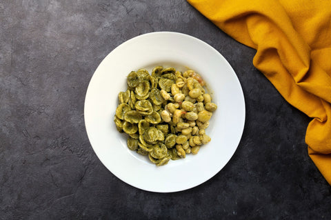 schiscetta orecchiette alle cime di rapa e fave