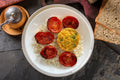 frittatina alle verdure con riso e pomodori