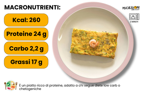 macronutrienti frittatina di mare e zucchine