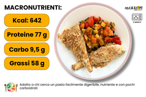 macronutrienti merluzzo e verdure