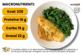 macronutrienti pesce gratinato e spinaci
