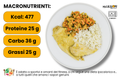 macronutrienti pollo all'arancia riso e carote