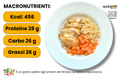 macronutrienti tagliata con riso e carote