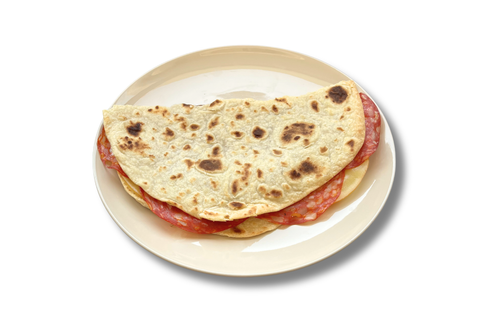piadina sfogliata ventricina e scamorza lato