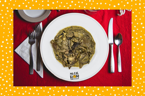 Pranzo di Natale a base di carne per una persona