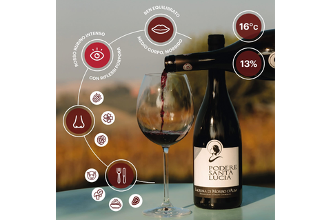 vino rosso lacrima bio Podere Santa Lucia